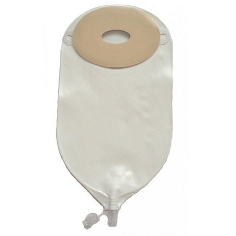 Nu-Hope 8256 Round Post-Op Urinary 1-Piece Pouch, Adult Size 24oz, Clear With Belt Tabs, Opening Size 3/4" (This Product Is Final Sale And Is Not Returnable) - Owl Medical Supplies