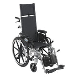 Drive Medical pl412rbdda Viper Plus Light Weight Reclining Wheelchair with Elevating Leg Rests and Flip Back Detachable Arms, 12" Seat - Owl Medical Supplies