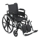 Drive Medical pla418fbdaarad-elr Viper Plus GT Wheelchair with Flip Back Removable Adjustable Desk Arms, Elevating Leg Rests, 18" Seat - Owl Medical Supplies