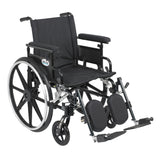 Drive Medical pla418fbfaarad-elr Viper Plus GT Wheelchair with Flip Back Removable Adjustable Full Arms, Elevating Leg Rests, 18" Seat - Owl Medical Supplies