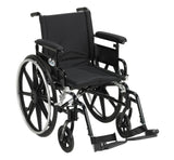 Drive Medical pla418fbfaarad-sf Viper Plus GT Wheelchair with Flip Back Removable Adjustable Full Arms, Swing away Footrests, 18" Seat - Owl Medical Supplies