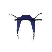 Toileting Sling, Polyester, Nylon, Large, W36" x L37" 450 lb, Green Binding/Blue