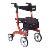 Drive Medical rtl10266-t Nitro Euro Style Walker Rollator, Tall, Red - Owl Medical Supplies