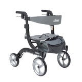 Drive Medical rtl10266bk-h Nitro Euro Style Walker Rollator, Hemi Height, Black - Owl Medical Supplies