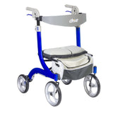 Drive Medical rtl10266bl-hs Nitro DLX Euro Style Walker Rollator, Sleek Blue - Owl Medical Supplies