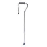 Drive Medical rtl10303 Foam Grip Offset Handle Walking Cane, Silver - Owl Medical Supplies