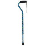 Drive Medical rtl10303sw Foam Grip Offset Handle Walking Cane, Swirl - Owl Medical Supplies