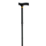 Drive Medical rtl10304 Lightweight Adjustable Folding Cane with T Handle, Black - Owl Medical Supplies