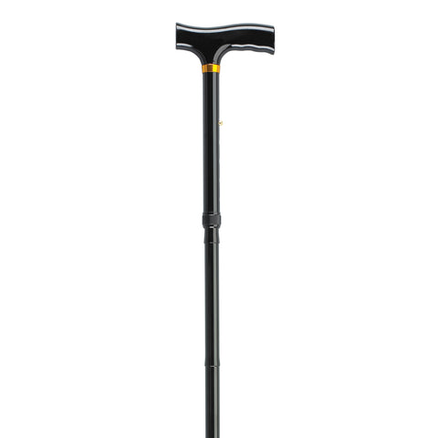 Drive Medical rtl10304 Lightweight Adjustable Folding Cane with T Handle, Black - Owl Medical Supplies