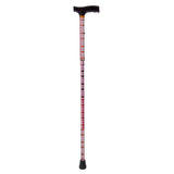 Drive Medical rtl10304bd Lightweight Adjustable Folding Cane with T Handle, Big Dots - Owl Medical Supplies