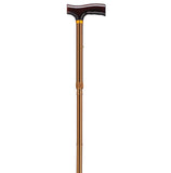Drive Medical rtl10304bz Lightweight Adjustable Folding Cane with T Handle, Bronze - Owl Medical Supplies