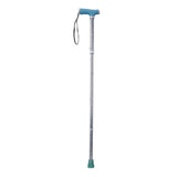 Drive Medical rtl10304lb Folding Cane with Glow Gel Grip Handle, Light Blue - Owl Medical Supplies