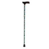 Drive Medical rtl10304pk Lightweight Adjustable Folding Cane with T Handle, Peacock - Owl Medical Supplies