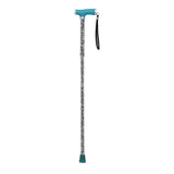 Drive Medical rtl10304sm Folding Cane with Glow Gel Grip Handle, Silver Mist - Owl Medical Supplies
