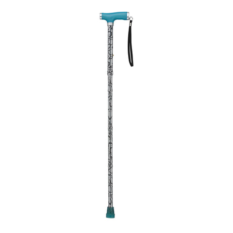 Drive Medical rtl10304sm Folding Cane with Glow Gel Grip Handle, Silver Mist - Owl Medical Supplies