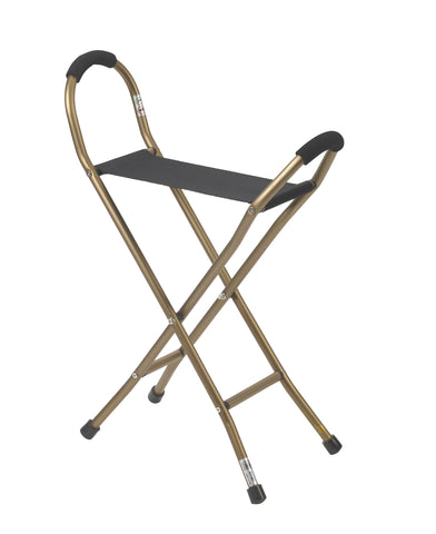 Drive Medical rtl10360 Folding Lightweight Cane with Sling Style Seat - Owl Medical Supplies