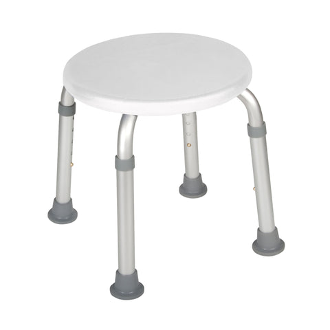 Drive Medical rtl12004kd Adjustable Height Bath Stool, White - Owl Medical Supplies