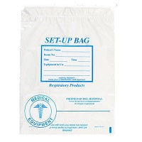 Respiratory Set-Up Bag, Small, Drawcord, 12" x 16" Clear