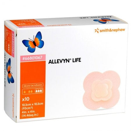 Smith & Nephew 66801069 Allevyn Life Silicone Gel Adhesive Composite Hydrocellular Foam Dressing 15.4cm x 15.4cm - Owl Medical Supplies