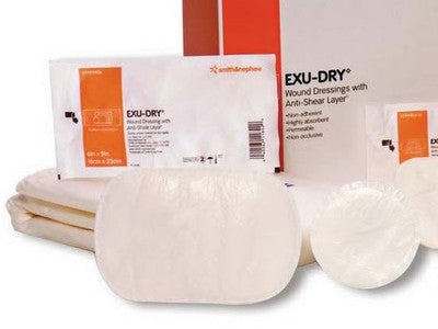 Smith & Nephew 5999018 Exu-Dry Anti-Sheer Absorbent Wound Dressing, No Owl Medical Supplies Smith & Nephew 5999018 Exu-Dry Anti-Sheer Absorbent Wound Dressing, No Owl Medical Supplies
