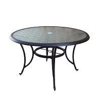 Protege Casual SPR-4800-TB Springfield Round Glass Dinning Table