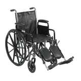 Drive Medical ssp216dda-elr Silver Sport 2 Wheelchair, Detachable Desk Arms, Elevating Leg Rests, 16" Seat - Owl Medical Supplies