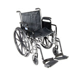 Drive Medical ssp216dda-sf Silver Sport 2 Wheelchair, Detachable Desk Arms, Swing away Footrests, 16" Seat - Owl Medical Supplies