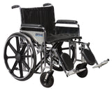 Drive Medical std20dfa-elr Sentra Extra Heavy Duty Wheelchair, Detachable Full Arms, Elevating Leg Rests, 20" Seat - Owl Medical Supplies