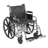 Drive Medical std20ecddahd-sf Sentra EC Heavy Duty Wheelchair, Detachable Desk Arms, Swing away Footrests, 20" Seat - Owl Medical Supplies