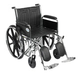 Drive Medical std20ecdfahd-elr Sentra EC Heavy Duty Wheelchair, Detachable Full Arms, Elevating Leg Rests, 20" Seat - Owl Medical Supplies