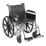 Drive Medical std20ecdfahd-sf Sentra EC Heavy Duty Wheelchair, Detachable Full Arms, Swing away Footrests, 20" Seat - Owl Medical Supplies