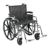 Drive Medical std22dda-sf Sentra Extra Heavy Duty Wheelchair, Detachable Desk Arms, Swing away Footrests, 22" Seat - Owl Medical Supplies
