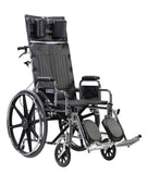 Drive Medical std22rbdda Sentra Reclining Wheelchair, Detachable Desk Arms, 22" Seat - Owl Medical Supplies