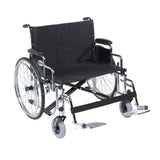 Drive Medical std26ecdda-sf Sentra EC Heavy Duty Extra Wide Wheelchair, Detachable Desk Arms, Swing away Footrests, 26" Seat - Owl Medical Supplies