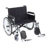 Drive Medical std26ecdfa-elr Sentra EC Heavy Duty Extra Wide Wheelchair, Detachable Full Arms, Elevating Leg Rests, 26" Seat - Owl Medical Supplies