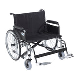 Drive Medical std26ecdfa-sf Sentra EC Heavy Duty Extra Wide Wheelchair, Detachable Full Arms, Swing away Footrests, 26" Seat - Owl Medical Supplies