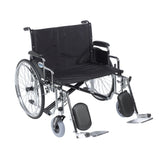 Drive Medical std28ecdda-elr Sentra EC Heavy Duty Extra Wide Wheelchair, Detachable Desk Arms, Elevating Leg Rests, 28" Seat - Owl Medical Supplies