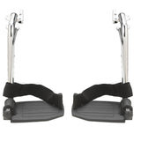Drive Medical stdsf-tf Chrome Swing Away Footrests with Aluminum Footplates, 1 Pair - Owl Medical Supplies