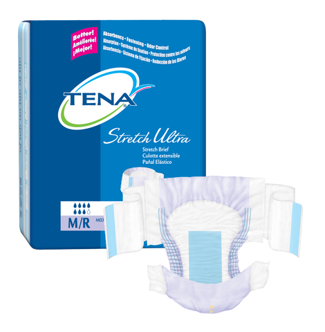 Tena 67802 Stretch Ultra Briefs, Medium (86-136cm or 33"-52") Lavender - Owl Medical Supplies