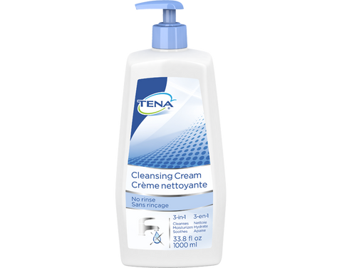 Tena 64435 Cleansing Cream Pump Bottle, 1000ml - Owl Medical Supplies