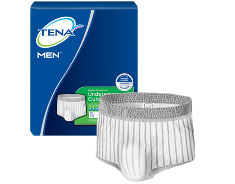 Tena 81920 Men Protective Underwear Super Plus Absorbency, Extra Large, 112-163cm (44-64") White - Owl Medical Supplies