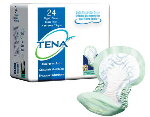 Tena 62718 Night Super Maximum Absorbency Pads With Wetness Indicator, Green - Owl Medical Supplies