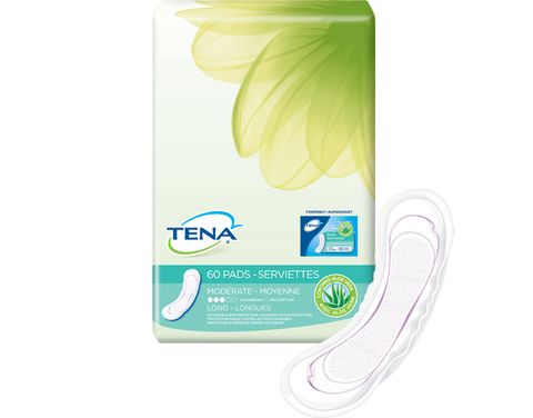 Tena 80600 Pads Moderate With Aloe Vera Long, Length 30cm (12") - Owl Medical Supplies