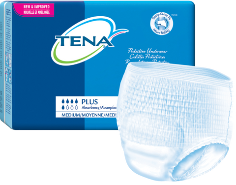 Tena 72634 Protective Underwear Plus Absorbency, Extra Large, 140 - 168cm (55 - 66") White - Owl Medical Supplies