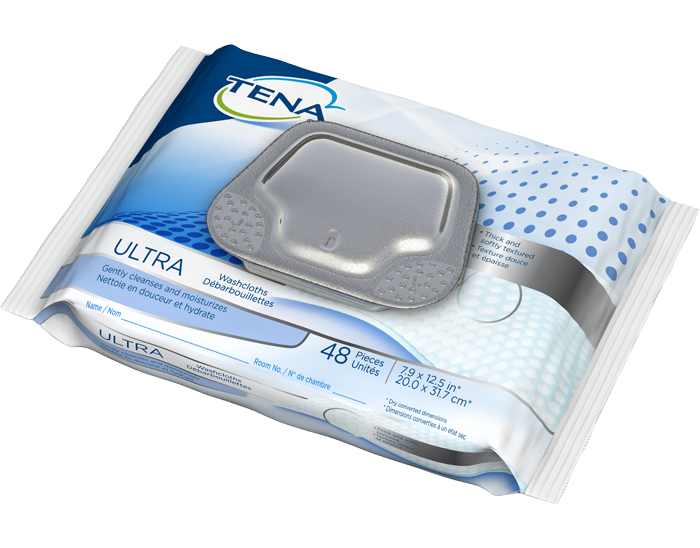 Tena 65720 Ultra Pre Moistened Washcloths Alcohol Free Owl
