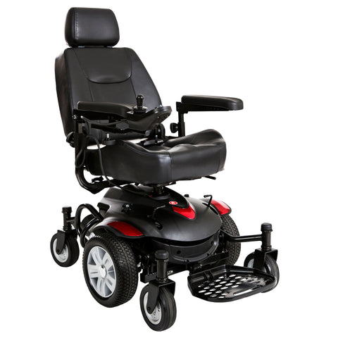 Drive Medical titanaxs-1816cs Titan AXS Mid-Wheel Power Wheelchair, 18"x16" Captain Seat - Owl Medical Supplies
