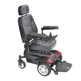 Drive Medical titanlb18cs Titan Transportable Front Wheel Power Wheelchair, Vented Captain's Seat, 18" x 18" - Owl Medical Supplies