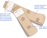 Urocare 6380 Fitz-All With Buttons Fabric Leg Strap Kit Contains Straps: #6374 & #6375 Upper: 2" (5cm) Wide, Fits Up To 24" Diameter (61cm) Lower: 2" (5cm) Wide, Fits Up To 18" Diameter (45cm