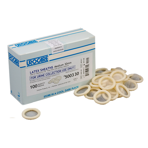 Urocare 500330 Uro-Con High-Quality" Latex Sheaths, Medium 30mm - Owl Medical Supplies