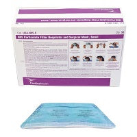 Cardinal Health Flat Fold N95 Respirator and Surgical Mask, Small
